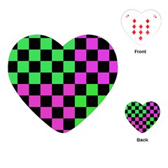 Checkerboard Again 1a Playing Cards Single Design (heart) by impacteesstreetwearseven