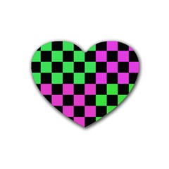 Checkerboard Again 1a Heart Coaster (4 Pack) 