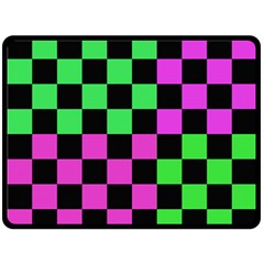 Checkerboard Again 1a Fleece Blanket (large)  by impacteesstreetwearseven