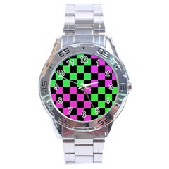 Checkerboard Again 1a Stainless Steel Analogue Watch by impacteesstreetwearseven