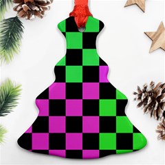 Checkerboard Again 1a Ornament (christmas Tree)  by impacteesstreetwearseven