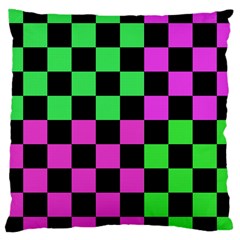 Checkerboard Again 1a Large Cushion Case (one Side)