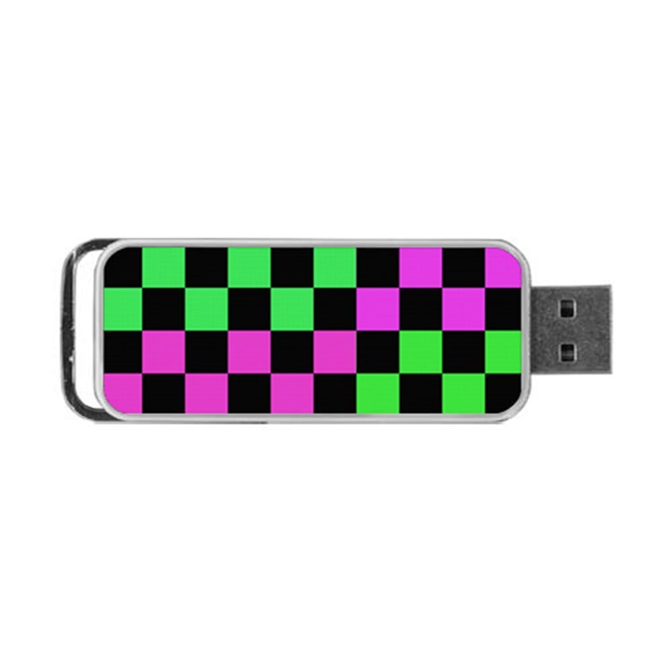 Checkerboard Again 1a Portable USB Flash (One Side)