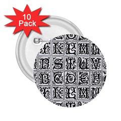 Abc 1 2 25  Buttons (10 Pack)  by ArtworkByPatrick