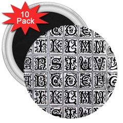 Abc 1 3  Magnets (10 Pack)  by ArtworkByPatrick