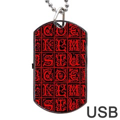 Abc 2 Dog Tag Usb Flash (one Side) by ArtworkByPatrick