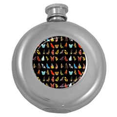 Butterfly Round Hip Flask (5 Oz) by ArtworkByPatrick