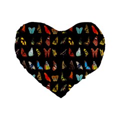 Butterfly Standard 16  Premium Heart Shape Cushions by ArtworkByPatrick