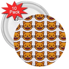 Cat 3  Buttons (10 Pack)  by ArtworkByPatrick