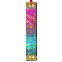 Signs Of Peace  In A Amazing Floral Gold Landscape Large Book Marks by pepitasart