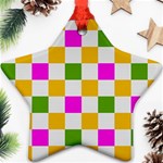 Checkerboard Again 3 Ornament (Star) Front