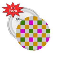 Checkerboard Again 3 2 25  Buttons (10 Pack)  by impacteesstreetwearseven