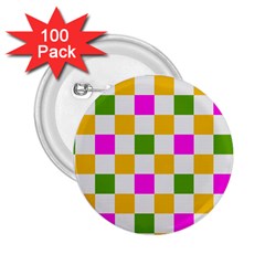 Checkerboard Again 3 2 25  Buttons (100 Pack)  by impacteesstreetwearseven