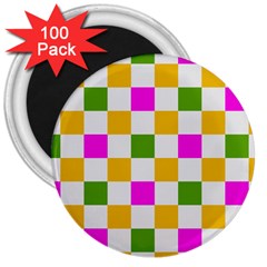 Checkerboard Again 3 3  Magnets (100 Pack) by impacteesstreetwearseven