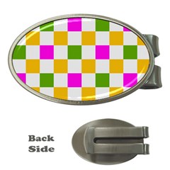 Checkerboard Again 3 Money Clips (oval)  by impacteesstreetwearseven