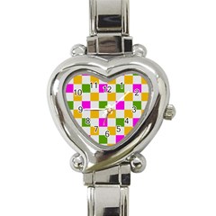 Checkerboard Again 3 Heart Italian Charm Watch by impacteesstreetwearseven