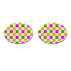 Checkerboard Again 3 Cufflinks (oval) by impacteesstreetwearseven