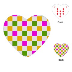 Checkerboard Again 3 Playing Cards Single Design (heart)