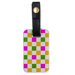 Checkerboard Again 3 Luggage Tag (one Side) by impacteesstreetwearseven