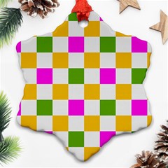 Checkerboard Again 3 Ornament (snowflake)