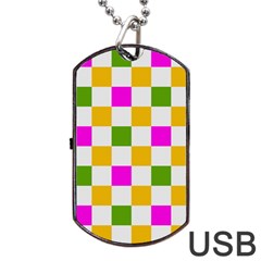 Checkerboard Again 3 Dog Tag Usb Flash (one Side) by impacteesstreetwearseven