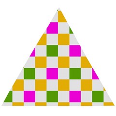 Checkerboard Again 3 Wooden Puzzle Triangle by impacteesstreetwearseven