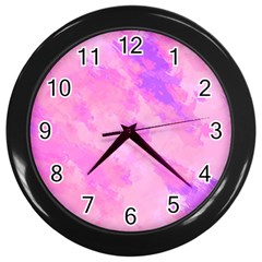 Almostwatercolor Wall Clock (black) by designsbyamerianna