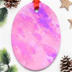 Almostwatercolor Oval Ornament (two Sides)