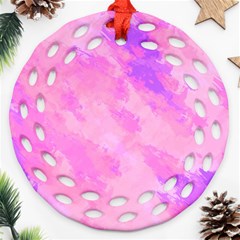 Almostwatercolor Round Filigree Ornament (two Sides)