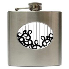 Chaos N Order Hip Flask (6 Oz) by designsbyamerianna