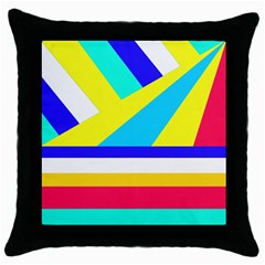 Down Spiral Throw Pillow Case (black) by impacteesstreetwearsix