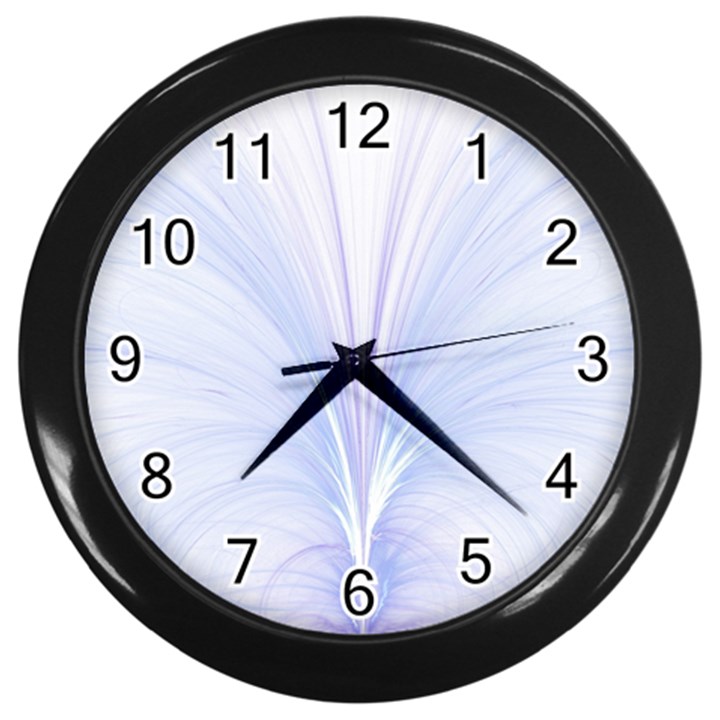 Flowerpetal1 Wall Clock (Black)