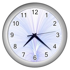 Flowerpetal1 Wall Clock (silver) by designsbyamerianna