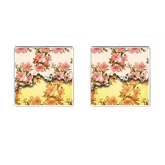 A Touch Of Vintage, Floral Design Cufflinks (square) by FantasyWorld7