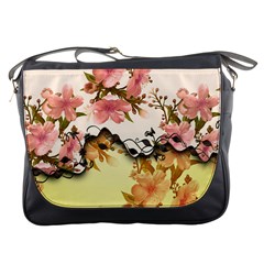 A Touch Of Vintage, Floral Design Messenger Bag by FantasyWorld7