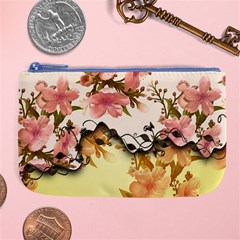 A Touch Of Vintage, Floral Design Large Coin Purse by FantasyWorld7