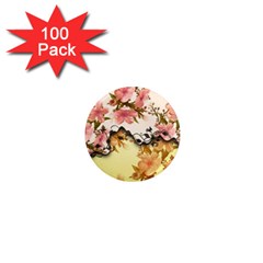 A Touch Of Vintage, Floral Design 1  Mini Magnets (100 Pack)  by FantasyWorld7