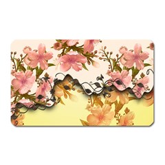 A Touch Of Vintage, Floral Design Magnet (rectangular) by FantasyWorld7