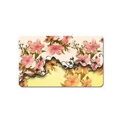 A Touch Of Vintage, Floral Design Magnet (name Card) by FantasyWorld7