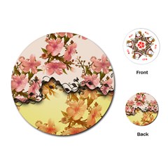 A Touch Of Vintage, Floral Design Playing Cards Single Design (round) by FantasyWorld7