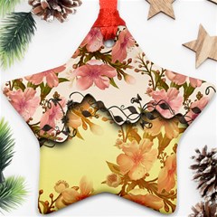 A Touch Of Vintage, Floral Design Star Ornament (two Sides) by FantasyWorld7