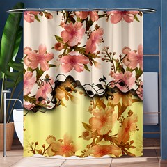 A Touch Of Vintage, Floral Design Shower Curtain 60  X 72  (medium)  by FantasyWorld7