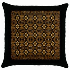 Navajo 1 Throw Pillow Case (Black)