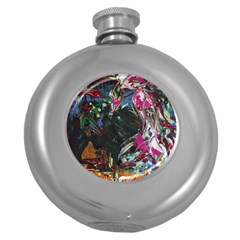 Wild Swans Round Hip Flask (5 Oz) by bestdesignintheworld