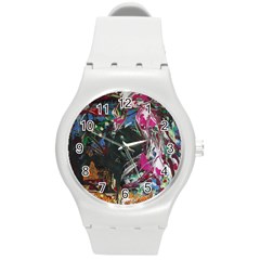 Wild Swans Round Plastic Sport Watch (m)