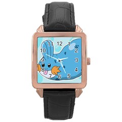 Patokip Rose Gold Leather Watch  by MuddyGamin9