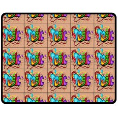 Music 1 Double Sided Fleece Blanket (medium)  by ArtworkByPatrick