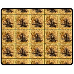 Ship Double Sided Fleece Blanket (medium)  by ArtworkByPatrick