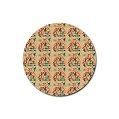 Fox Rubber Coaster (round)  by ArtworkByPatrick