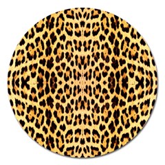 Leopard Skin Magnet 5  (round) by ArtworkByPatrick